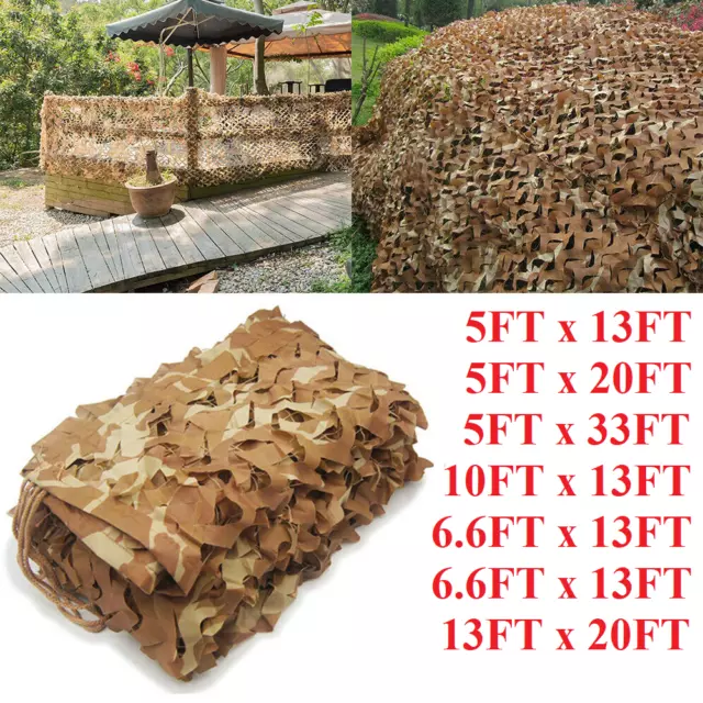 Camouflage Netting Camo Army Net Woodland Desert Camping Hunting Cover Shade