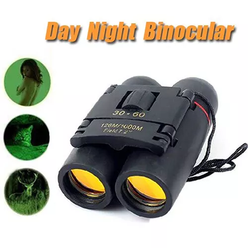 Binoculars Day Night Vision Mini Folding 30x60 Telescope Outdoor Hunting Travel