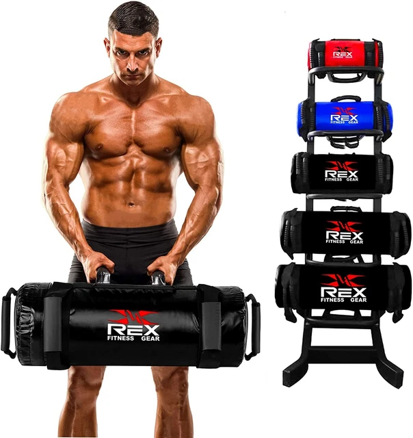 Borsa Pesi Regolabile GoSports 4-18kg - Allenamento Fitness, 6 Maniglie, Sacchetti Interni Per Sabbia, Unisex
