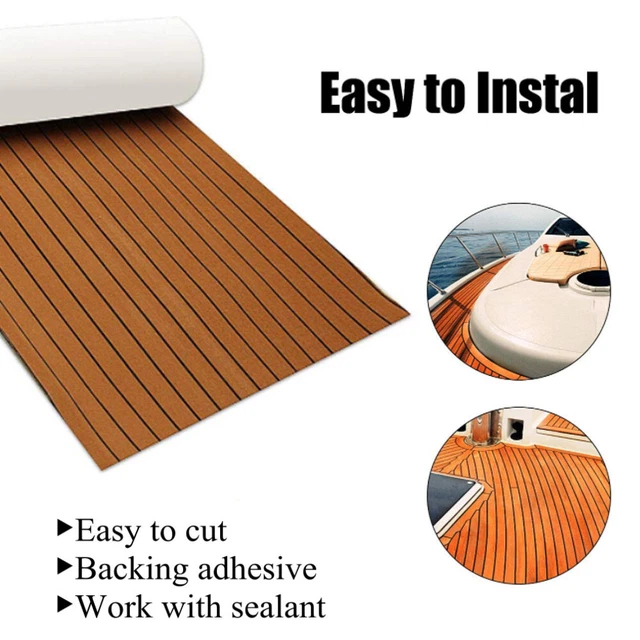 EVA BOAT FLOORING Imitation Teak Decking For Yacht Marine Carpet Brown