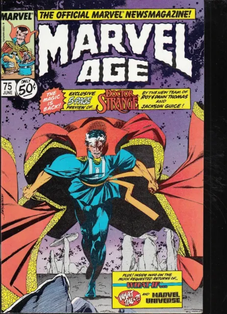 MARVEL AGE #75 1989 -PRESENTED BY STAN LEE/ TOM DeFALCO SUPER-HEROES...NM-