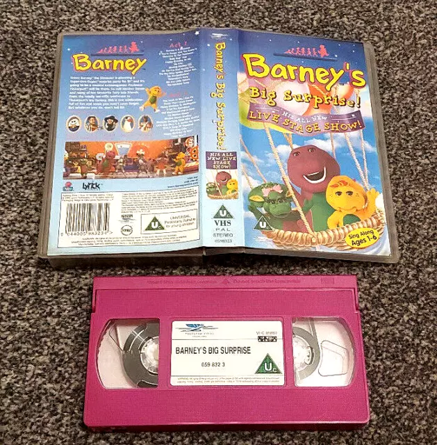 Barney The Dinosaur Barney S Big Surprise Rarer Purple Tape Pal Vhs Barney The Dinosaur Barney S Big Surprise Rarer Purple Tape Pal Vhs