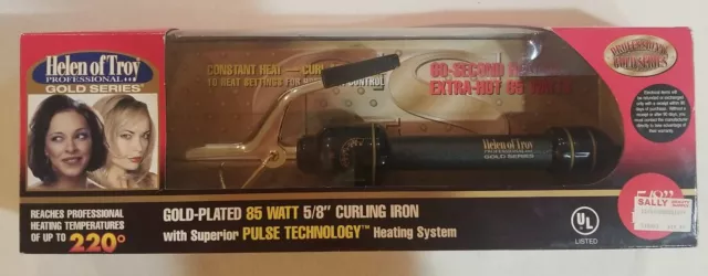 Helen Of Troy 5/8” Gold Plated Professional Series Curling Iron NIB #510083 NEW