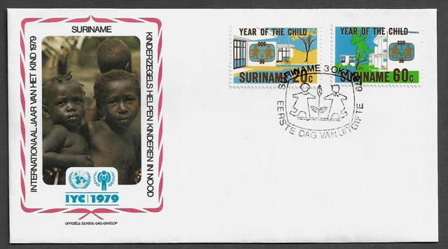 SURINAME FDC COVER - 1979 International Year of the Child SET FDC