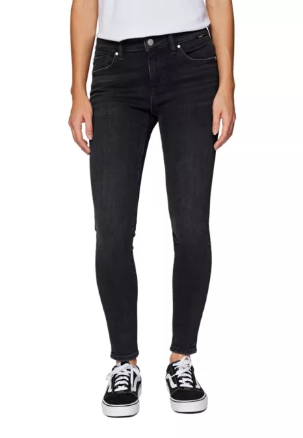 Mavi Femmes Jeans ADRIANA - Super Skinny Fit -noir -smoke Brossé Glamour Stretch