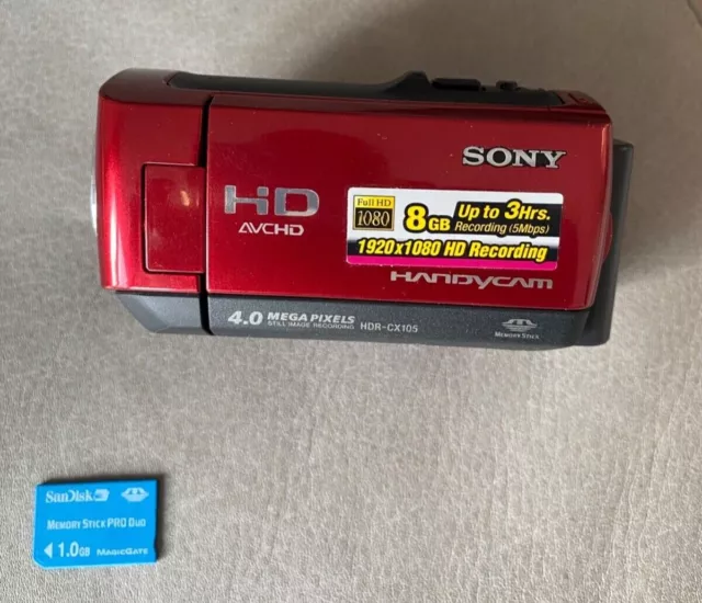 Sony HDR-CX105 E Handycam Kompakte Videocamera, full HD ; 8 GB