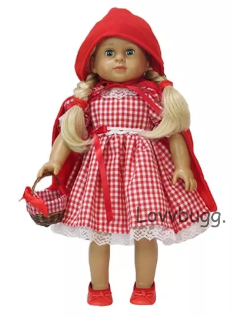 Little Red Riding Hood Costume & Basket for American Girl 18" Doll Clothes DEAL!