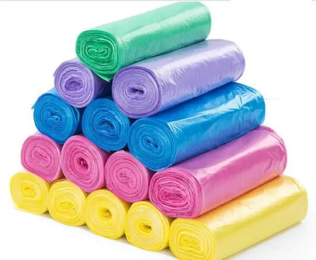 Garbage Bags Household Storage Clear Roll Disposable Waste Trash 100pcs/set