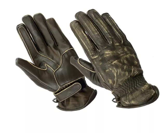 Neu Cafe Racer Motorrad Chopper Leder Handschuhe Biker Motorrad Lederhandschuhe