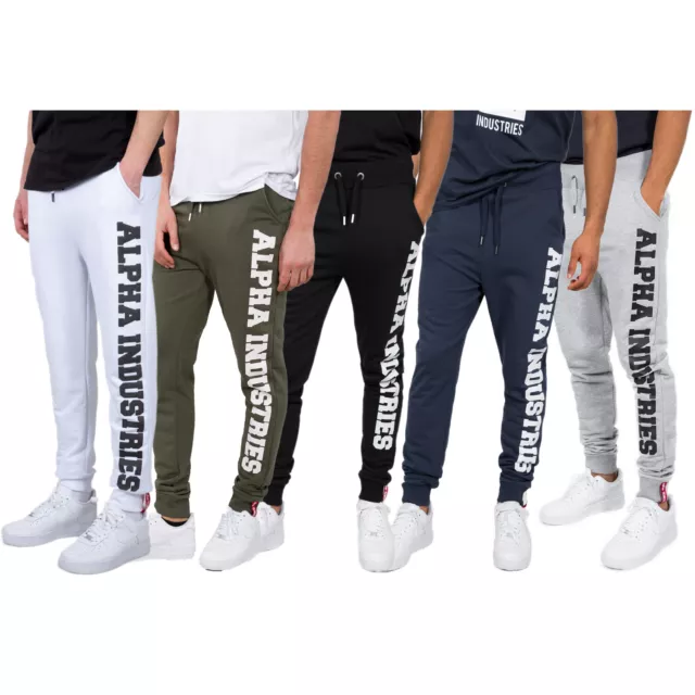 Alpha Industries Herren Jogginghose Big Letters schwarz grau navy weiß Jogger