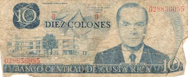 Banknote Costa Rica 10 Colones 1983 P237b.12