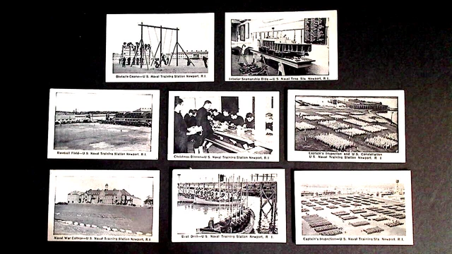 Rare & Historic B&W Minature Photos - Ww1 Era Us Naval Facility Newport Ri Navy