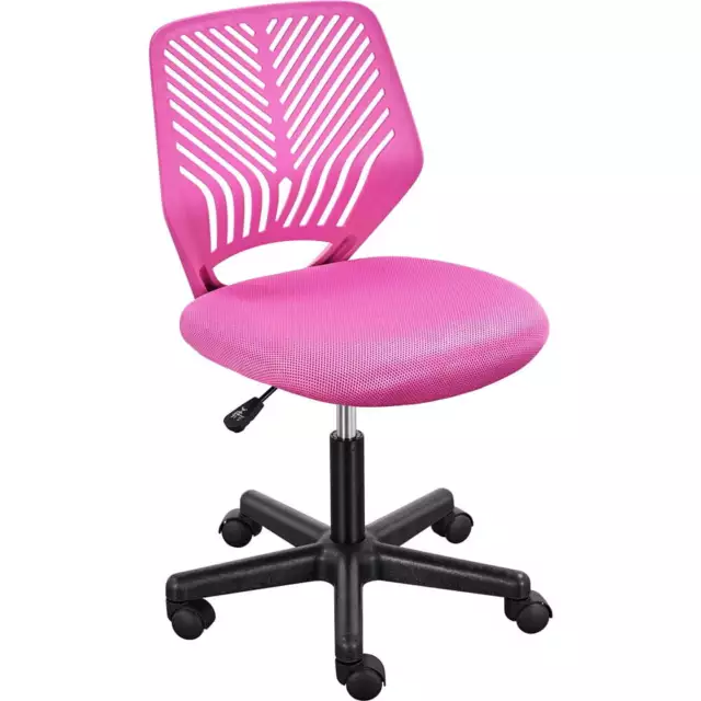 Adjustable Armless Mid Back Office Chair, Black