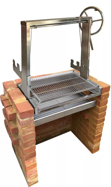 SunshineBBQs Stainless Built in Brick BBQ DIY Grill Kit with Argentinian Heights