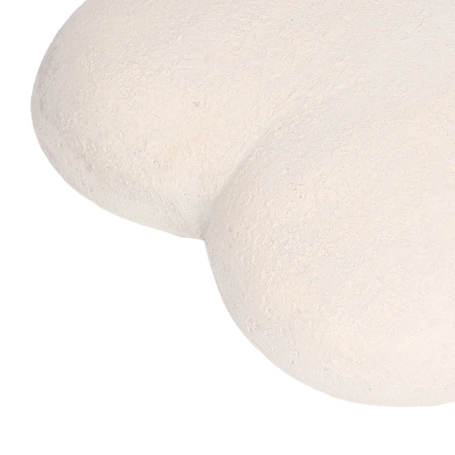 Beige White Pet Memorial Stone Heart Shaped Garden Memorial Tombstone Resin LT