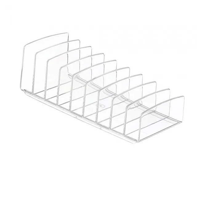 Clear Eyeshadow Palette Make up Organizer Stand Rack Blush Face Powder 9 Divided