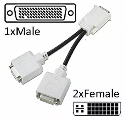 Câble Hp Adaptateur Dms 59 Pin Mâle Vers 2/Double/Dual Dvi-I 24+5 Femelle