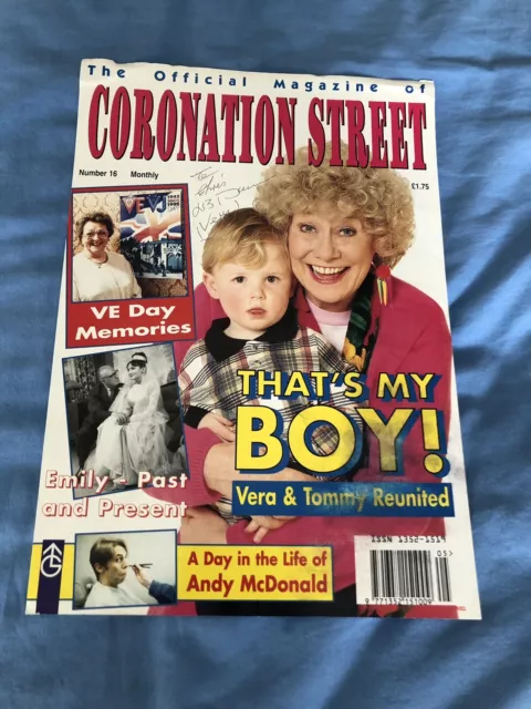 Elizabeth Dawn (Coronation Street) Signed Magazine Page