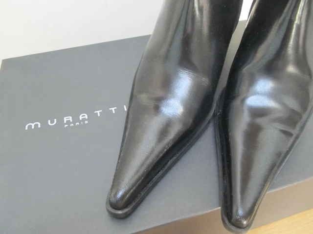 Chaussures Boots Bottines cuir noir femme 39 neuves muratti alma 169€