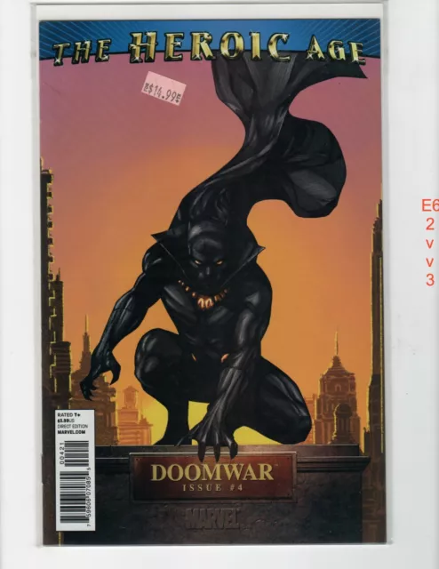 Doomwar #4 Pham Black Panther variant VF/NM 2010 Marvel Fantastic Four Doom e623