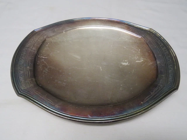 Vintage ONEIDA COMMUNITY Silverplate PAUL REVERE Footed Cake Plate Serving Tray