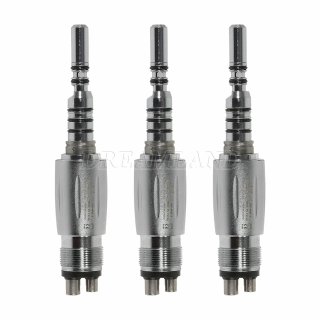 3PCS Dental E-generator LED Quick Coupler Coupling for Fiber Optic Handpiece 4H