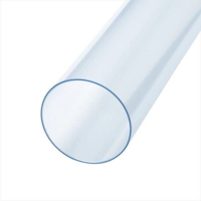 POWERTEC 70176V CLEAR PVC Pipe 21/2" X 36" Long, 1PK, Rigid Plastic