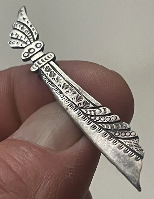 Belle Broche Ancienne En Argent Massif D'Afrique Du Nord, Période Coloniale Berbère - Occasion