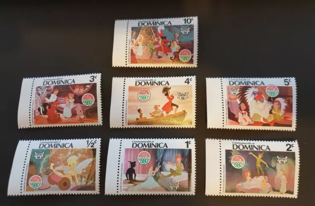 Dominica Christmas Disney Peter Pan 1980 7 x MNH SG 722-728