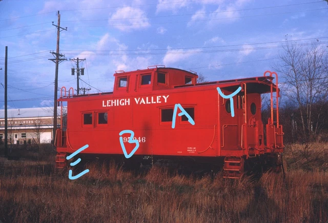 Lehigh Valley LV Caboose #95046 ROSTER 1968 Original Kodachrome