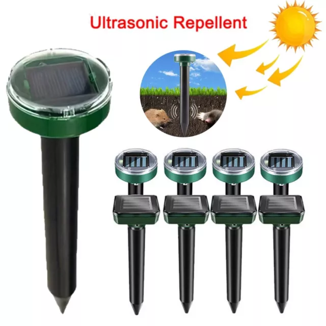 Ultrasonic Solar Cat Dog Repellent Fox Pest Scarer Deterrent Repeller Garden UK