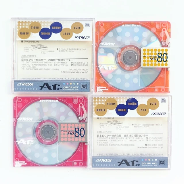 Lot De 10 Minidisc JVC Victor AR Sweets 80 Min – Neufs Sous Blister