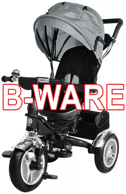 B-Ware Kinderdreirad Kinderwagen Schieber Trike 7in1 Kinderbuggy Kinder Dreirad