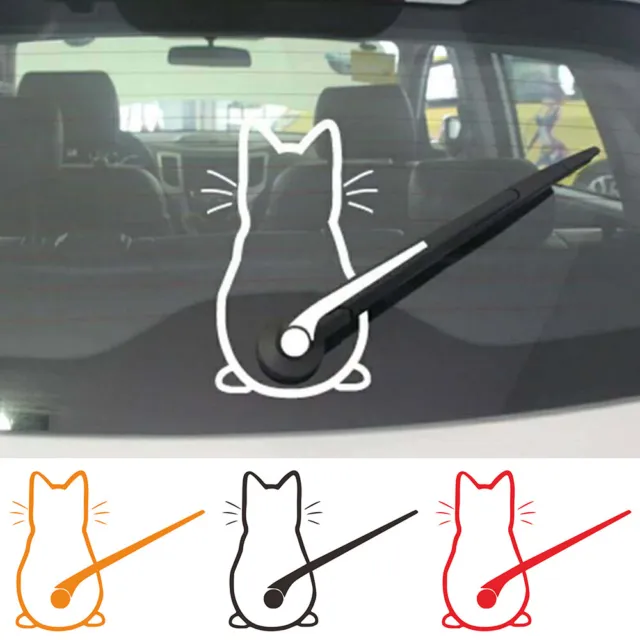Car Window Wiper Sticker Decals Cartoon Cat Wall Sticker Funny Rear Sticker