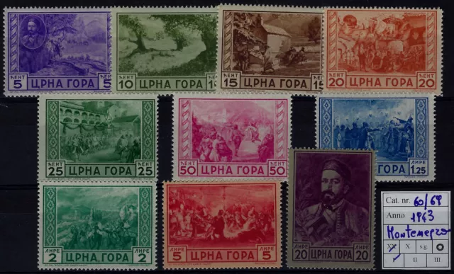 Occupazioni - Montenegro - 1943 - "Serto della Montagna" - nuovi - MNH - n.60/69