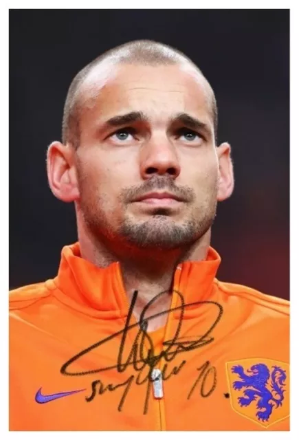 SNEIJDER (2) INTER MILAN & HOLLAND LEGEND - 6x4'' Signed Autograph PHOTO - Print