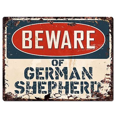 PP1533 Beware of GERMAN SHEPHERD Plate Rustic Chic Sign Home Store Decor Gift