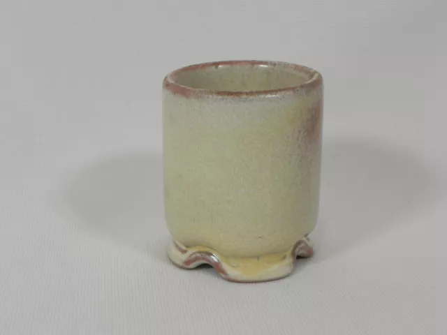 VTG Frankoma Toothpick  Holder, Shot Glass Cup, #1T Desert Gold Glaze,  USA, MCM 3