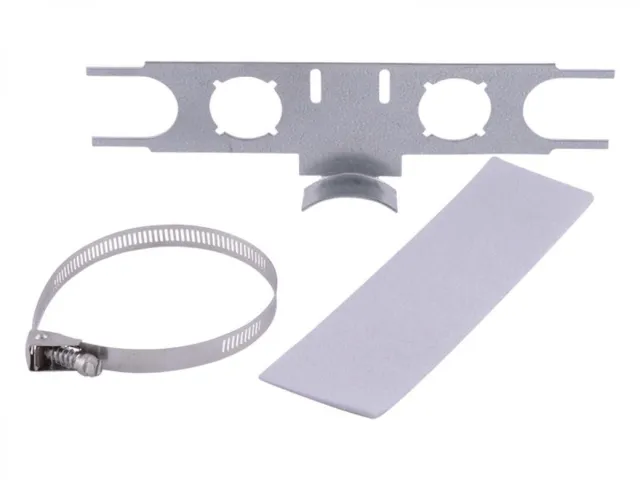 HOLDRITE 110-R Galvanized Pipe-on-pipe Bracket With Keyed Holes, Felt and Band