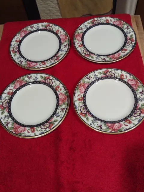Royal Doulton Centennial Rose (4) Bread And Butter Plates 6.5” Near Mint