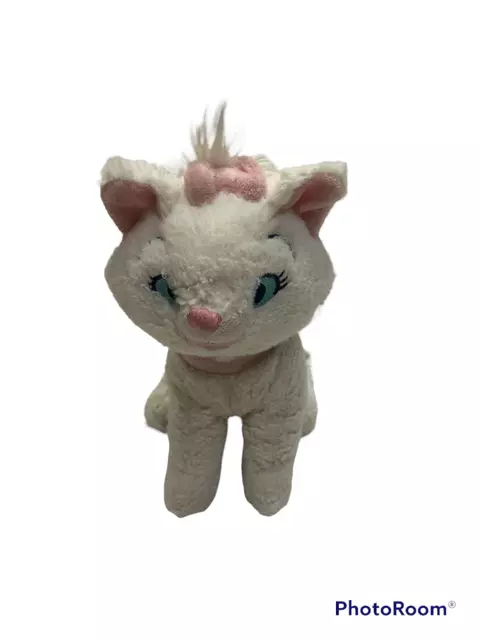 EUC Disney Aristocats Marie White Cat Kitty Plush Soft Toy Doll 8" Collectible