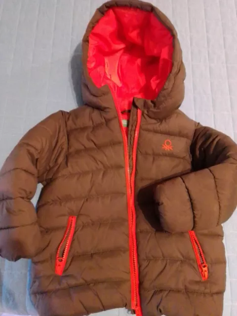 PIUMINO BAMBINO BENETTON Verde anni 3 4 100 cm taglia XXS EUR 22