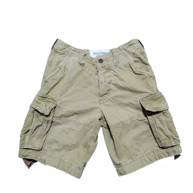 Abercrombie Fitch Drawstring Cargo Shorts Tan Cotton Button Fly Men Size 30 30 66 Picclick