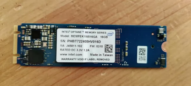 Intel Optane Memory M10 16GB NVMe PCIe M.2 2280 MEMPEK1W016GA