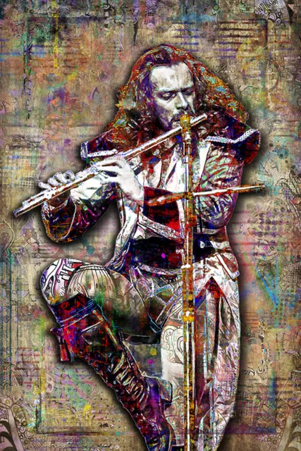 JETHRO TULL IAN ANDERSON Poster, Jethro Tull Tribute Pop Art Free Shipping US