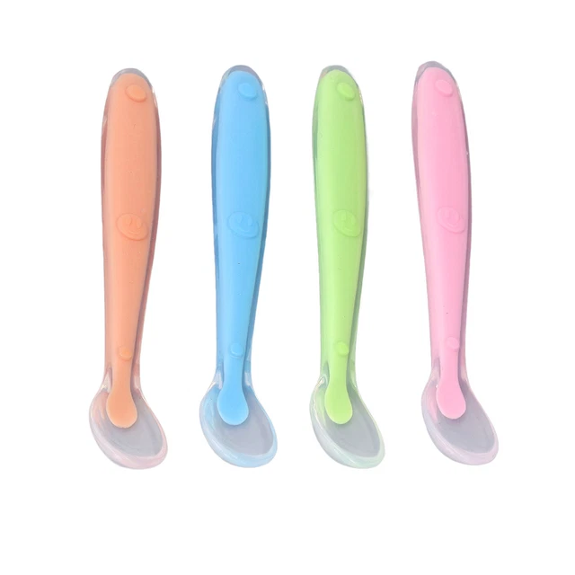 Cuillère En Silicone Pour Bébé Cuillère 'alimentation 'entraînement De