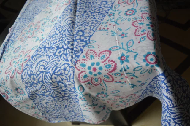 2.3m Stampa Floreale Creazione Vestiti Indiano Handmade Puro Cotone Tessuto