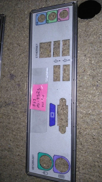 Panneau shield i/o MSI K9A2VM V2 MS-7302 VER 1.1 plaque