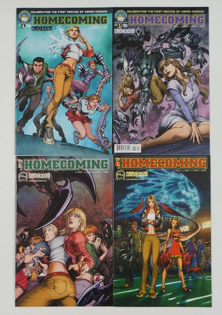 Homecoming #1-4 VF/NM complete series - A variants - aspen comics set lot 2 3