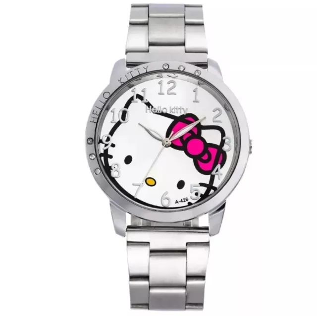 Hello Kitty Stainless Steel Wrist Watch Silver